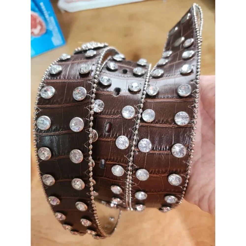 Crystal bling  studded rodeo western belt xxl